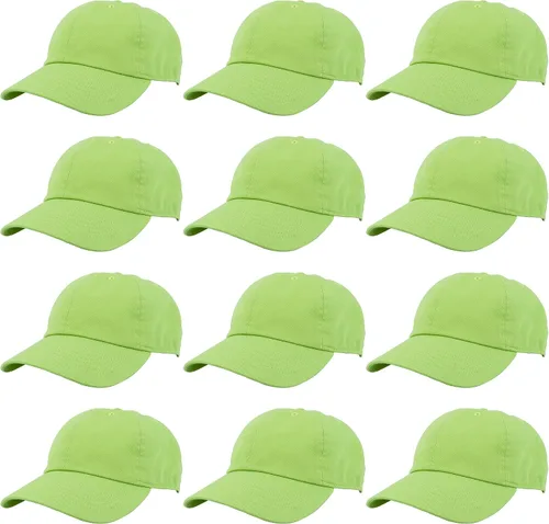 Miniatura 82 de Gelante Gorras de béisbol 100% algodón liso en blanco tamaño ajustable al por mayor a granel de 12