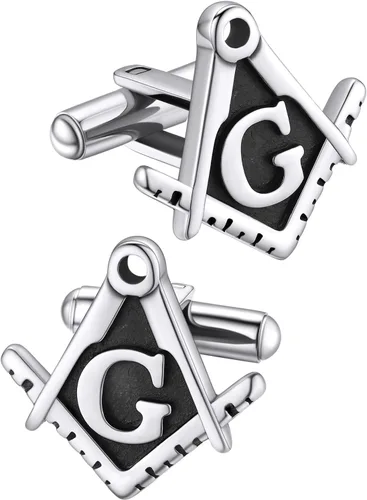 FaithHeart Gemelos para hombre, gemelos de esmoquin vikingo nórdico, gemelos de acero inoxidable y tachuelas para camisa, caja de regalo