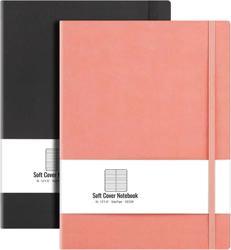Miniatura 11 de AHGXG B5 College cuaderno con renglones, con tapa blanda, 2 unidades, tamaño grande, 7.6 x 10 pulgadas, con papel grueso rayado de 2.94 oz/yd², 408