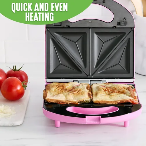 Miniatura 6 de GreenLife Sandwichera Eléctrica para Waffles, Tostadora, Prensa Panini con Placas Antiadherentes de Cerámica Saludables, Perfecta para Sándwiches