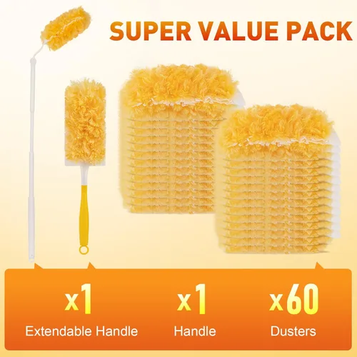 Miniatura 5 de Recargas de plumero resistentes, kit de plumeros desechables para limpieza y limpieza de muebles, persianas, ventiladores de techo, superficies