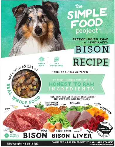 Miniatura 19 de Simple Food Project The Freeze Dried Raw Dog Food Topper con ingredientes orgánicos de grado humano