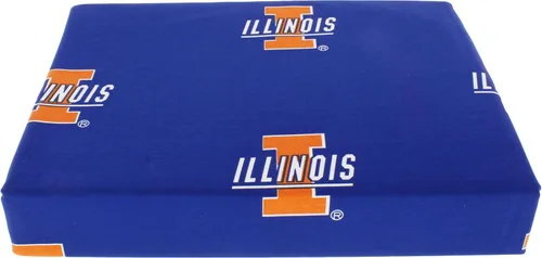 Miniatura 2 de College Covers Everything Comfy Illinois Fighting Illini - Juego de sábanas de 3 piezas, tamaño individual, fondo del color del equipo, 1 sábana