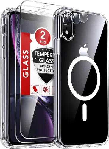 Miniatura 24 de LeYi Funda para iPhone XR: con protector de pantalla X2 + 2 funda para cámara [compatible con MagSafe] Funda protectora magnética i iphoneXR