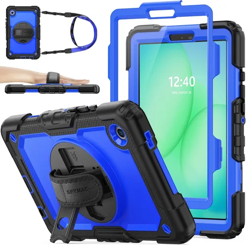 Miniatura 18 de SEYMAC stock Funda para Samsung Galaxy Tab A8 de 10.5 pulgadas, funda de protección contra caídas de cuerpo completo con protector de pantalla