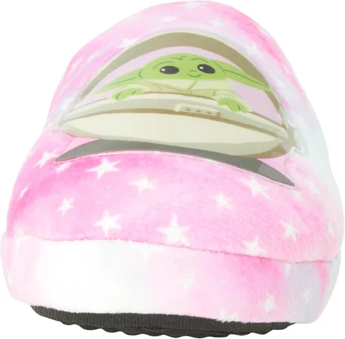 Miniatura 4 de Disney Pantuflas de Star Wars para niña Mandalorian Baby Yoda - Pantuflas mullidas, suela antideslizante (niña 11-5)