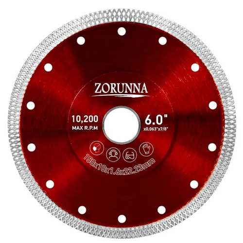 Miniatura 13 de ZORUNNA Hoja de diamante de 4 pulgadas para amoladora angular, hoja de sierra de azulejos súper fina para corte suave, 2 cuchillas de corte