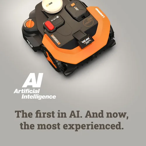 Miniatura 2 de WORX Landroid Vision Cloud Robot cortacésped, robot cortacésped sin alambre perimetral para 1 acre, evita obstáculos con IA + navegación en la nube