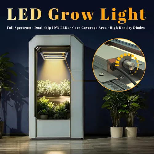 Miniatura 4 de HHNMAHN - Luz LED de crecimiento de 120 W, espectro completo, regulable para plantas de interior, lámpara colgante de cultivo de 13 x 12.5 pulgadas