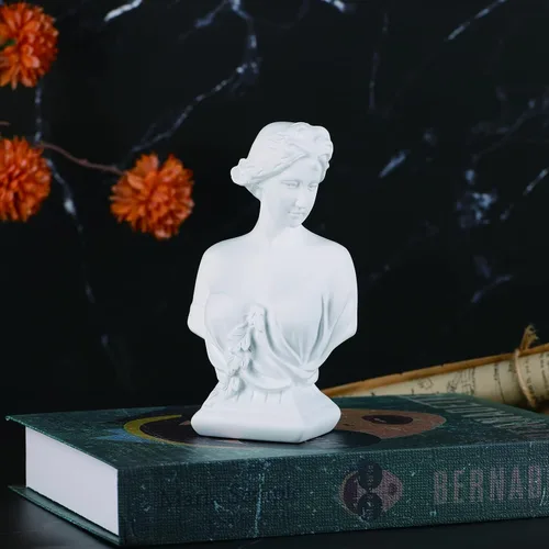 Miniatura 3 de DOVDOV Decoración de diosa griega, busto de Venus joven, busto romano clásico, decoración de mitología griega, para estatuas decorativas del hogar