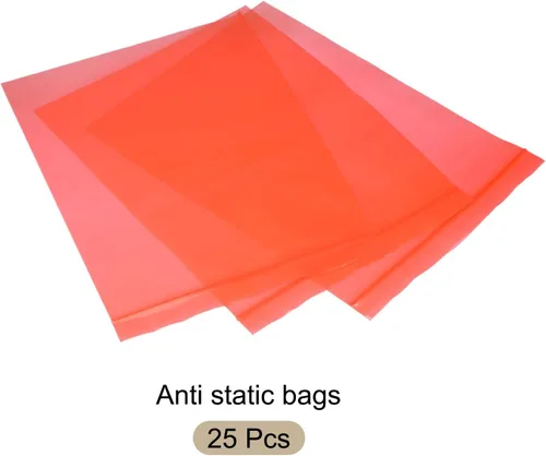 Miniatura 6 de Bolsas antiestáticas ESD blindaje bolsas resellables, [para dispositivo electrónico GPU disco duro SSD HDD placa base] - 7x10"/25pcs/Red