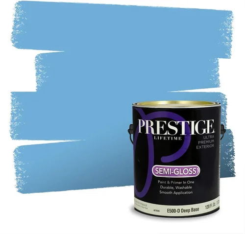 Miniatura 667 de Pintura Exterior + imprimación PRESTIGE, todo-en-uno, 1 galón, acabado mate, color comparable al Valspar* Royal Gray* VS151-Gris real