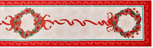Miniatura 2 de YiHomer Cinta de Pascua de tela estampada para Navidad, vacaciones de invierno, Navidad, camino de mesa, 14 x 72 pulgadas