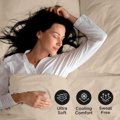Miniatura 13 de ROYALE LINENS Juego de sábanas Cal King de 4 piezas, ropa de cama de microfibra suave cepillada de 1800 hilos, 1 sábana bajera, 1 sábana encimera, 2