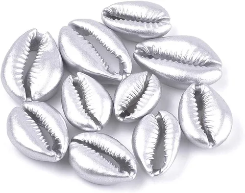 Miniatura 18 de Cheriswelry 200 cuentas de concha de cauri de ojo malvado sin perforar para playa, diseño de conchas marinas, corte liso, cuentas espaciadoras