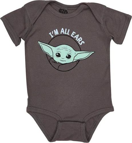 Miniatura 5 de Star Wars baby-boys Baby Yoda Bodysuit Three Pack Baby Clothes