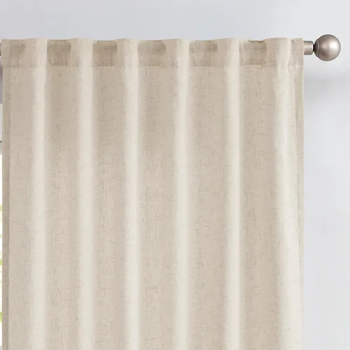 Miniatura 21 de JINCHAN Cortinas de lino de 108 pulgadas de largo, juego de 2 paneles, cortinas de ventana para sala de estar y dormitorio, cortinas