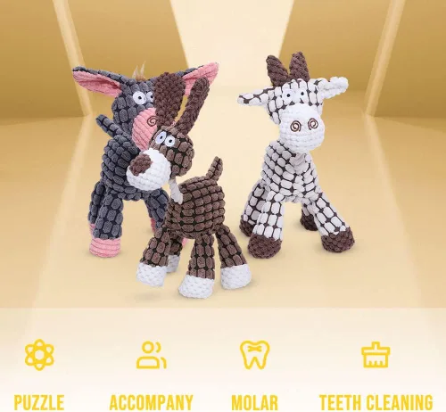 Miniatura 3 de Juguete de felpa chirriante para perro, juguete de felpa chirriante, juguete interactivo para masticar, juguete chirriante para perros pequeños