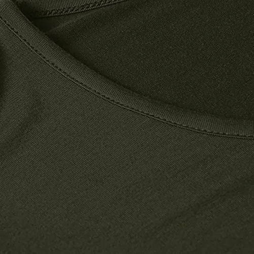Miniatura 3 de Lindas camisetas de verano para mujer, suaves y fluidas, con cuello en V, manga corta, elegantes, casuales, con dobladillo irregular