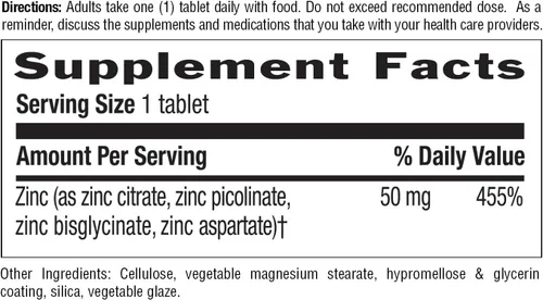 Miniatura 2 de Country Life Target-Mins Zinc 50 mg 90 tabletas – Suplementos de zinc para la salud inmune – Zinc 50mg – Soporte de zinc
