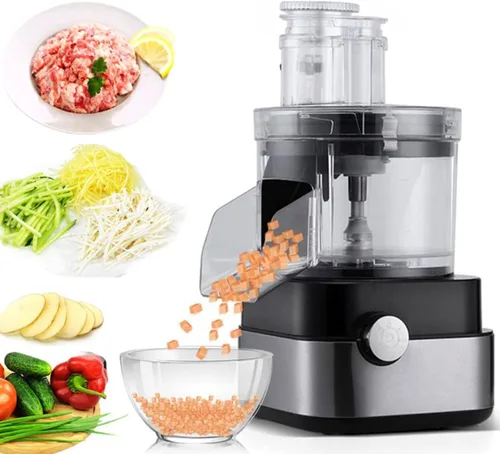 Cortador eléctrico de frutas y verduras, carne molida eléctrica de 600 W, picadora de alimentos triturada y cortada en rodajas, picadora de