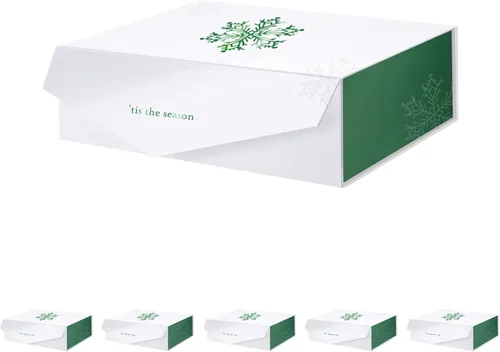 Miniatura 29 de PACKHOME Caja de regalo de 9 x 6.5 x 3.8 pulgadas, caja plegable rectangular con tapa magnética para embalaje de regalo (rosa mate, textura de grano)