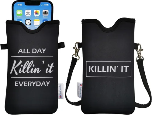Miniatura 84 de Tainada Funda Estuche Bolsa de Neopreno para Teléfono para Hombres y Mujeres con Correa Cruzada/Cordón para el Cuello para iPhone 17/16/15 Pro Max