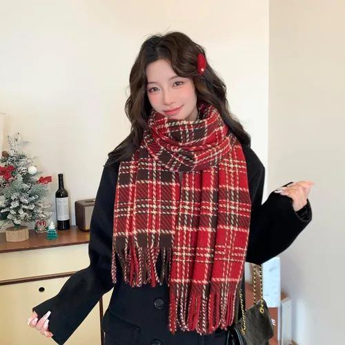 Miniatura 76 de iCuviy Bufanda grande de moda para invierno, chales y envolturas para mujer, extra suave, sensación de cachemira, bufandas frías para mujer