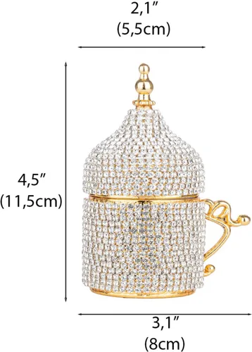 Miniatura 3 de Juego de tazas de café turco Alisveristime - Auténtica taza de café turco, griega, árabe y expreso con platillo