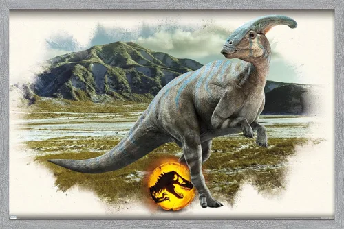 Miniatura 12 de Trends International Jurassic World: Dominion - Póster de pared focal de Parasaurolophus, 22.375 x 34 pulgadas, versión enmarcada de madera