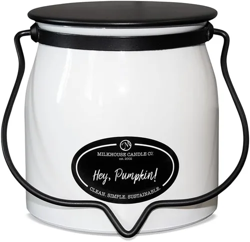 Miniatura 52 de Milkhouse Candle Company Vela de soja de manzana y caramelo, rodajas de manzana, canela, perfumada a vainilla dulce, tarro de mantequilla de 16