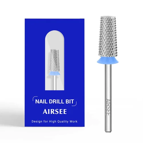 Miniatura 19 de AIRSEE Punta de carburo de tungsteno para taladro de uñas acrílico Efile, cabeza de máquina eléctrica de lima para manicura, pulido, arte