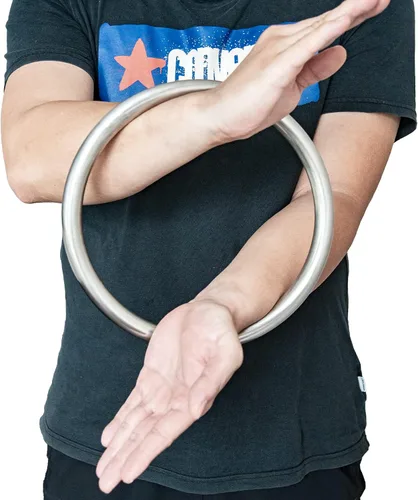 Miniatura 7 de Anillo de acero inoxidable Wing Chun YeWen Sau Sticky entrenamiento manual de fuerza Tsun Siu Lum Kung Fu