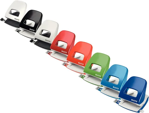 Miniatura 8 de Leitz Perforadora de agujero, 30 hojas, barra guía con marcas de formato, metal, gama NeXXt, 50080035 - Azul