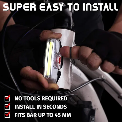 Miniatura 5 de Apace Illuma ZT3000 Luz delantera recargable USB para bicicleta con luz de 200 lúmenes para una visibilidad óptima en la bicicleta