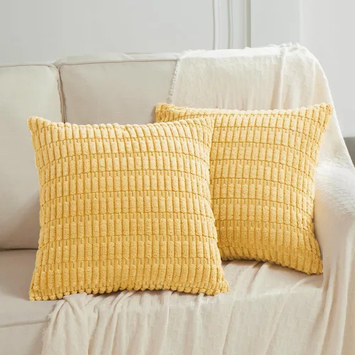 Miniatura 10 de Fancy Homi - Paquete de 2 fundas de almohada decorativas estilo bohemio de 16 x 16 pulgadas para sala de estar, sofá, cama, funda de cojín cuadrada
