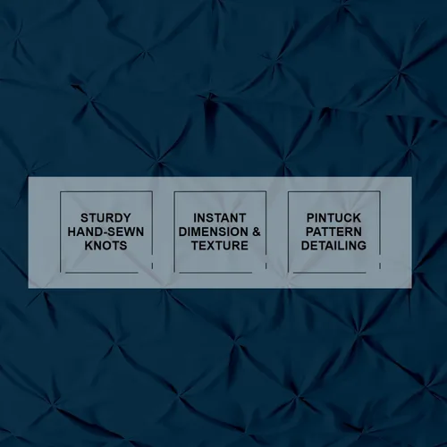 Miniatura 52 de Kotton Culture 1 Pc Twin/Twin XL Size Pinch Pleated - Pintuck Duvet Cover Only - 100% Egyptian Cotton Sateen -1000 TC Luxury Comforter Cover-Zipper