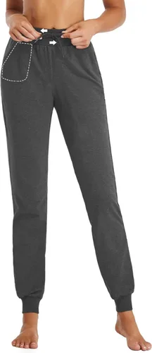 Miniatura 4 de SEVEGO Pantalones deportivos de algodón ligero con bolsillos con cremallera para mujer, 30323436