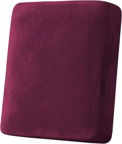 Miniatura 216 de H.VERSAILTEX - Funda de terciopelo elástica y afelpada para protección de cojines de sofá biplaza, silla o sofá, 2 piezas, tamaño grande, color gris
