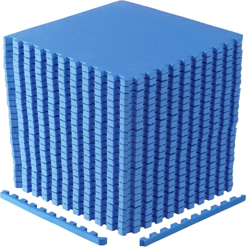 Miniatura 21 de CAP Puzzle Exercise Mats 1” Thick EVA Interlocking Foam Tiles for Home Gym Flooring Multiple Options Diamond - Negro