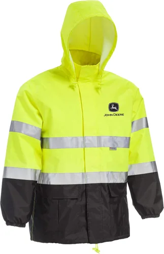 Miniatura 3 de John Deere Hi-Visibility Rain Suit, ANSI Class 3, Poly Oxford with PU Backing, Hi-Vis YellowBlack