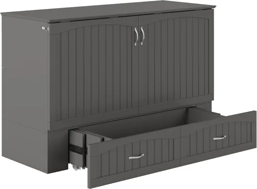 Miniatura 8 de AFI, Southampton Murphy - Cómoda de cama individual XL con colchón de 6 pulgadas, cajón de almacenamiento y cargador USB integrado, color gris