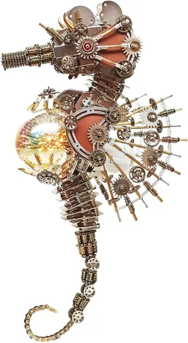 Miniatura 8 de Rompecabezas de metal 3D – Kit de modelo de dragón chino grande – Rompecabezas de metal mecánico – Adorno de escritorio de bricolaje – Rompecabezas