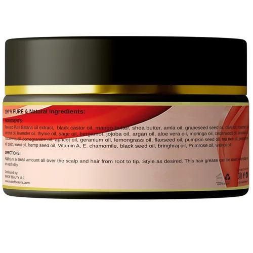 Miniatura 6 de Grasa para el crecimiento del cabello para niños con extracto de batana orgánico y puro crudo, romero, fenogreco, aceite de amla mantequilla