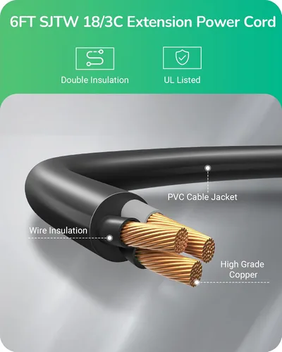 Miniatura 4 de EDISHINE Focos de 120 V para exteriores, cable de 6 pies, resistente a la intemperie, luces LED de estaca de inundación enchufables, bombilla E26