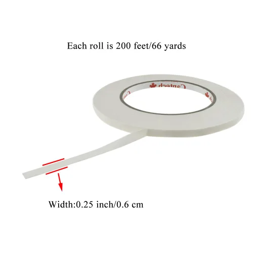 Miniatura 2 de HAHIYO Cinta floral blanca de 0.25 pulgadas de ancho, cinta impermeable de floristería, cinta adhesiva impermeable para envolver flores, cinta Blanco