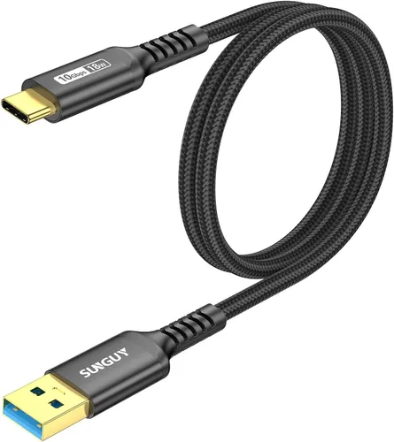 Miniatura 12 de SUNGUY - Cable USB de 10 Gbps para Android Auto, 33 cm, USB C 3.1 Gen2, transferencia de datos, cable USB C para CarPlay, carga rápida para iPhone