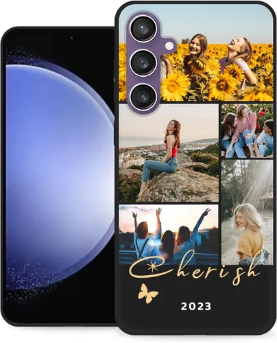 Miniatura 15 de Funda personalizada para Samsung Galaxy S23 Ultra con nombre de foto y texto - Funda suave y fina para teléfono móvil S 23 Ultra (negra) de 6.8