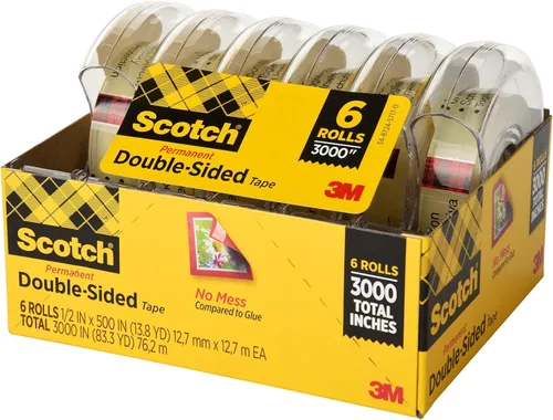 Miniatura 2 de Scotch Cinta adhesiva permanente de doble cara, suministros para hacer tarjetas y álbumes de recortes navideños, alternativa a la cinta de regalo