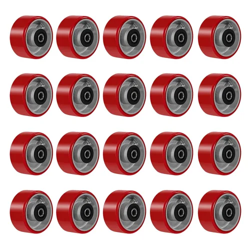 Miniatura 19 de Ruedas giratorias de repuesto de 6 x 2 pulgadas, rueda de hierro fundido de acero, resistente, capacidad de 1200 libras por rueda, orificio de 1/2